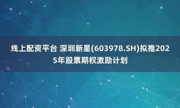线上配资平台 深圳新星(603978.SH)拟推2025年股票期权激励计划